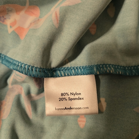 Hanna Andersson Sunblock Swim Dress Turquoise Sea Mermaid Print 10 - Picture 4 of 5